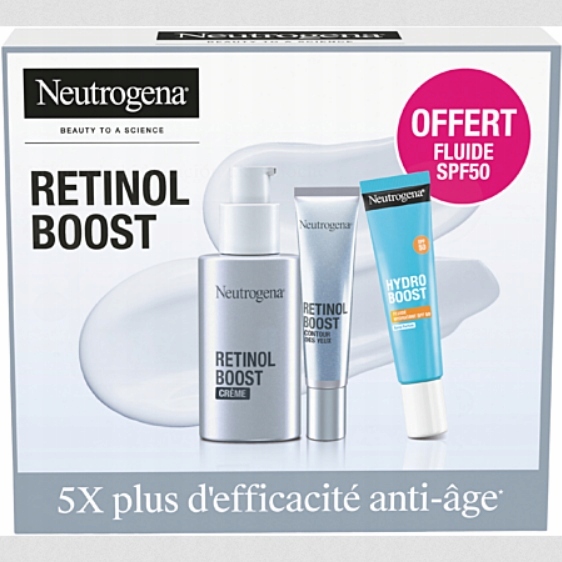 Sada Neutrogena Retinol Boost x3 (krém Rb, oči Rb, Hb mini SPF50 5 ml)