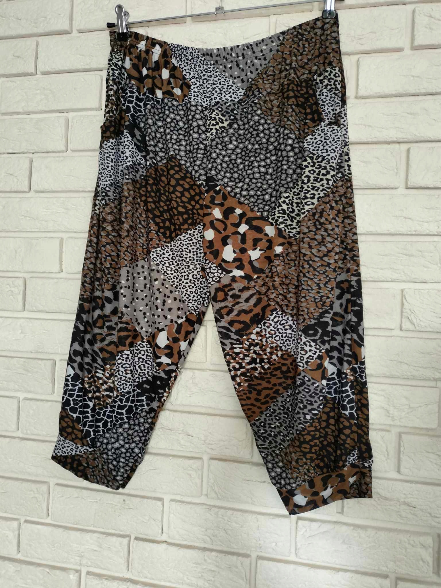 RYBACZKI ALLADYNKI HAREMKI ZWIEWNE ELASTYCZNE WZORY L/3XL Stan (wysokość w pasie) wysoki