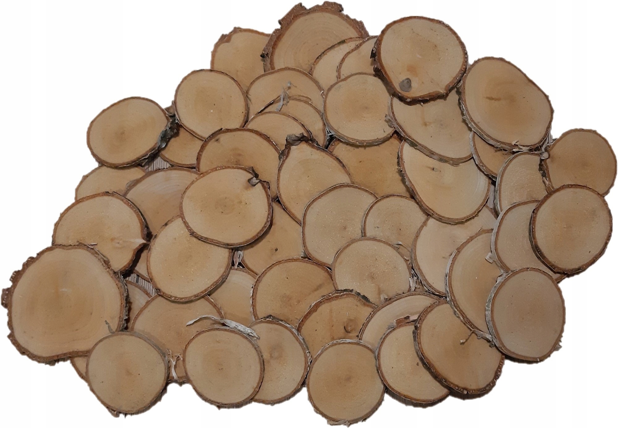 

plastry drewniane 100 szt szt 5-7cm dekoracje