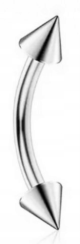 

Kolczyk Do Brwi Stożki Srebrny 1,2/6mm/3mm 316L