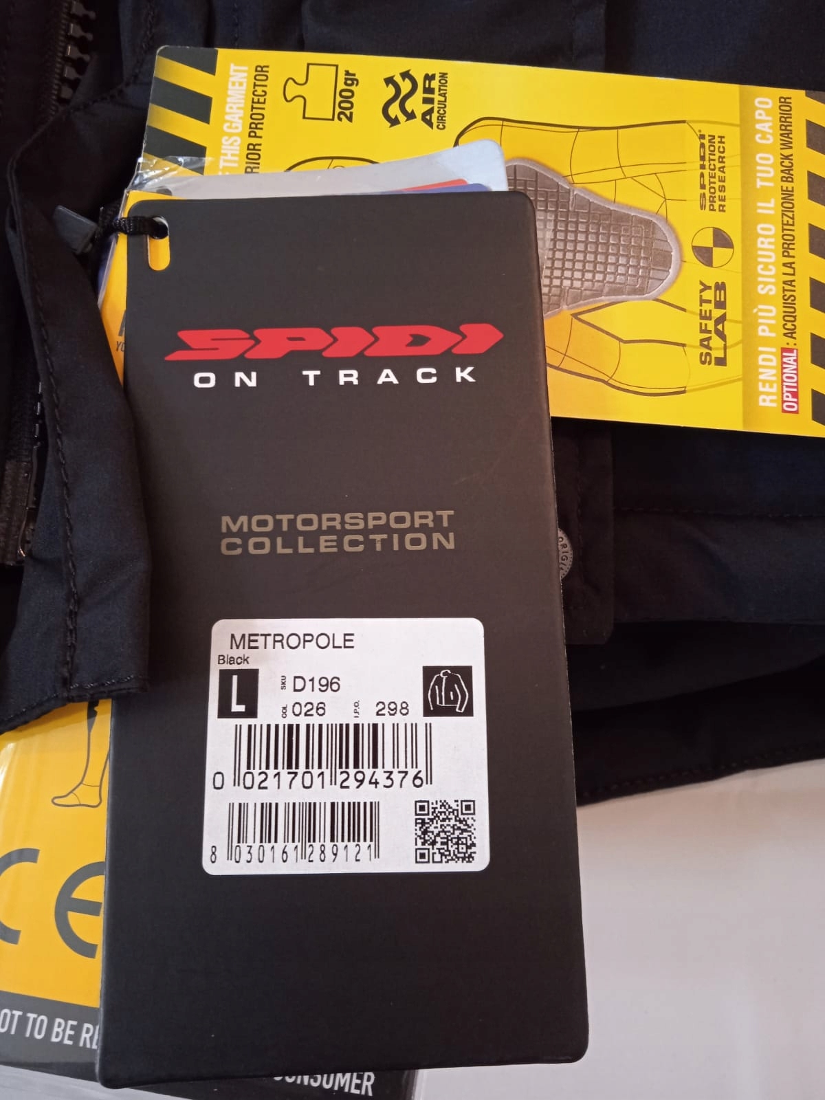 SPIDI KURTKA MOTOCYKLOWA D196 026 Metropole /L EAN (GTIN) 0021701294376