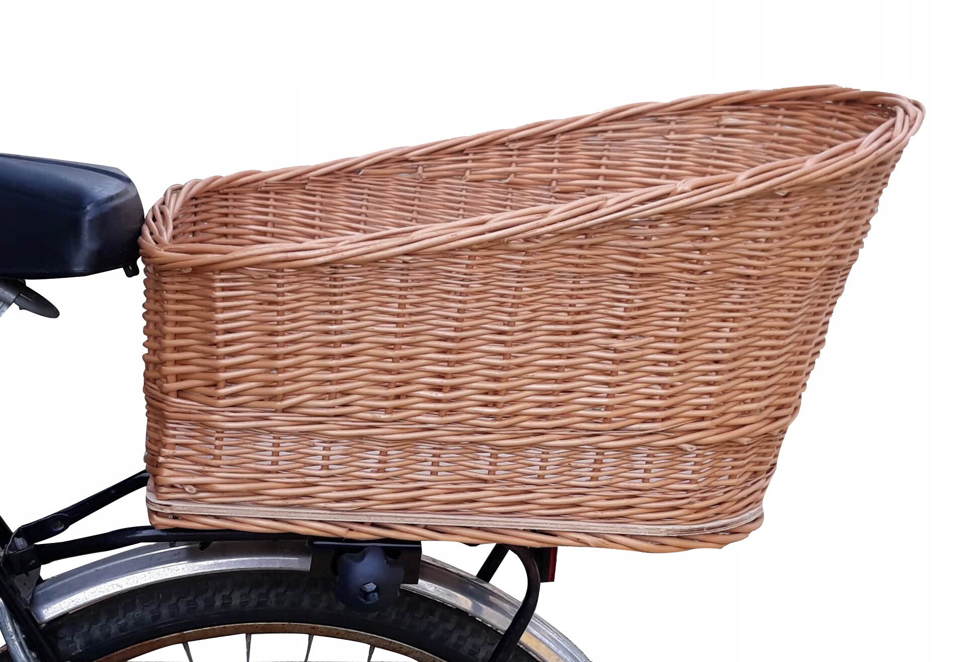 Koszyk wiklinowy na rower Bagażnik na zakupy