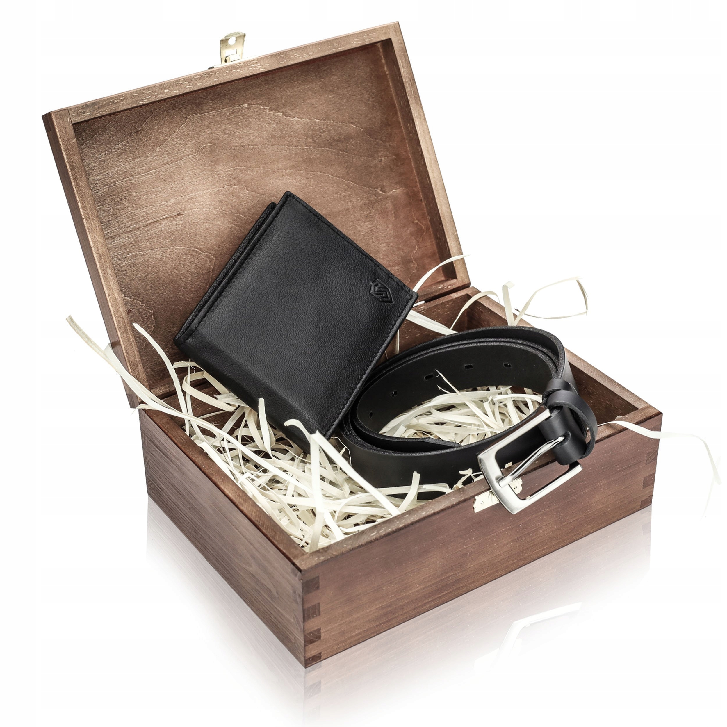 Pánská peněženka Kožený Opasek Stevens Dárková Sada Dárek k výročí