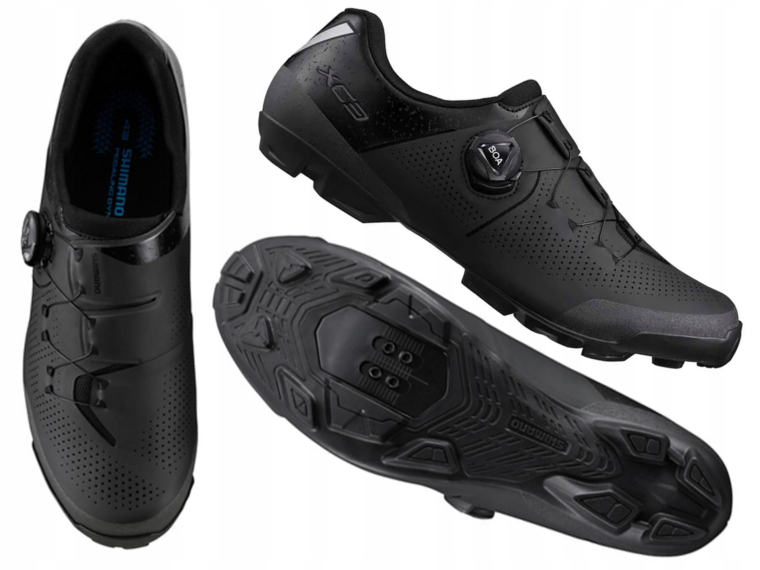 Pánské Mtb cyklistické boty Shimano XC302 Boa černé 42