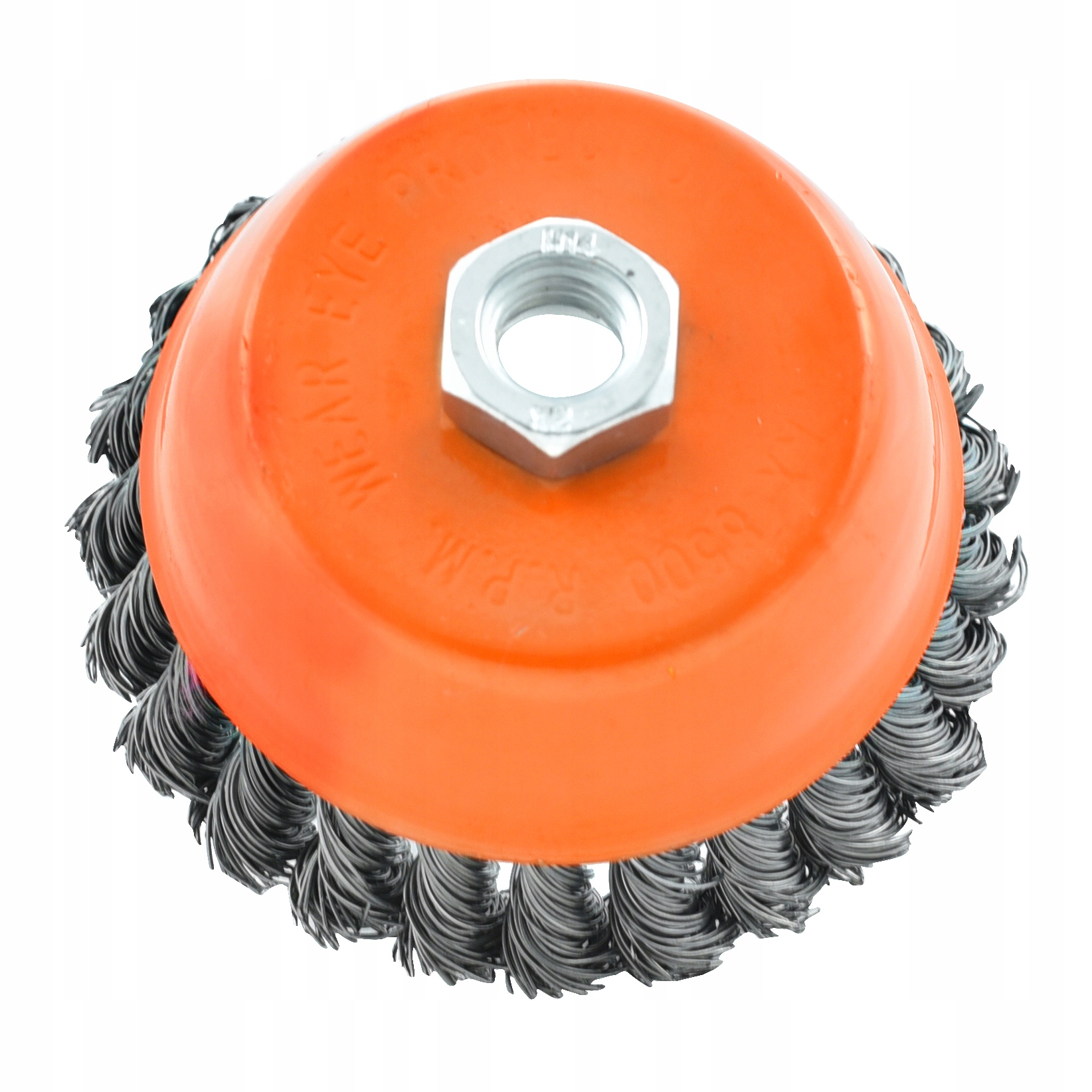 SZCZOTKA DOCZOŁOWA DRUT SKRĘCANY 75 MM M14 DO SZLIFIEREK KĄTOWYCH Zastosowanie usuwanie farby i rdzy usuwanie lakierów usuwanie zadziorów