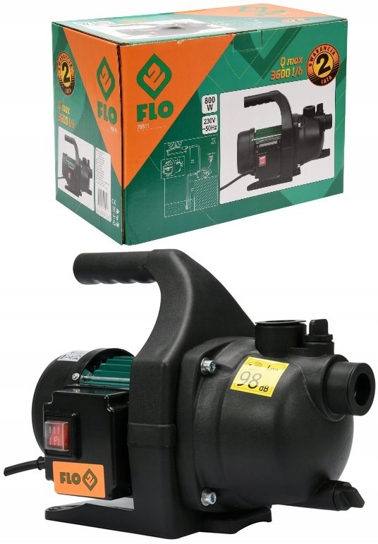 Hydroforová Záhradná Pumpa Na Čerpanie Čistej Vody 800 W Flo 79811