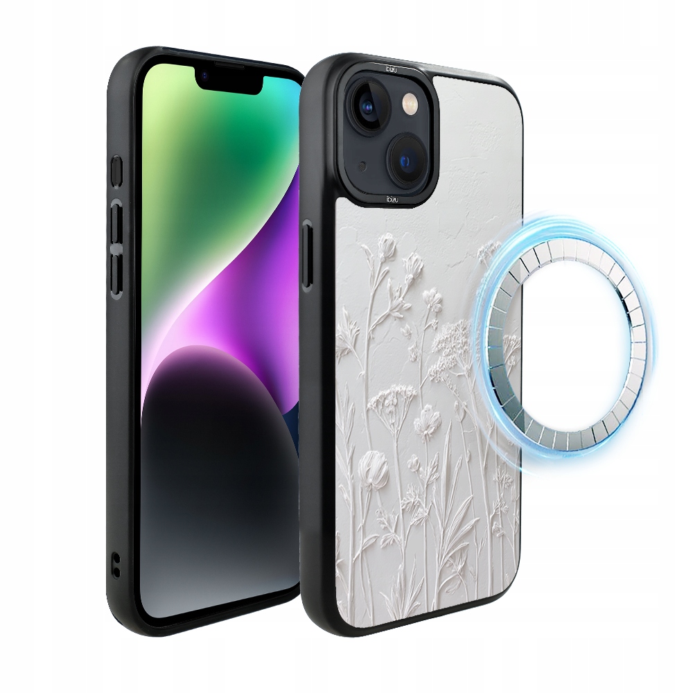 Pouzdro pro iPhone 14 Plus Ibizu DropGuard Matt s MagSafe, sušené polní květy
