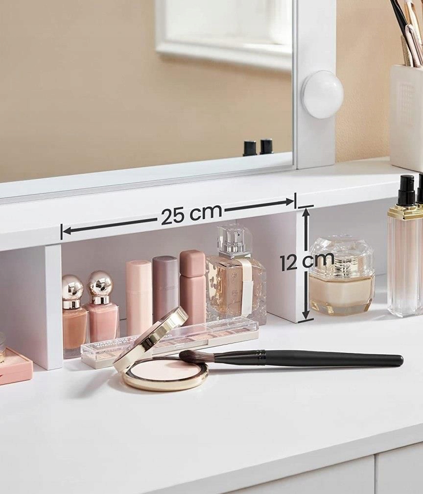 Toaletka biała z lutrem kosmetyczna 9 LED Marka Songmics