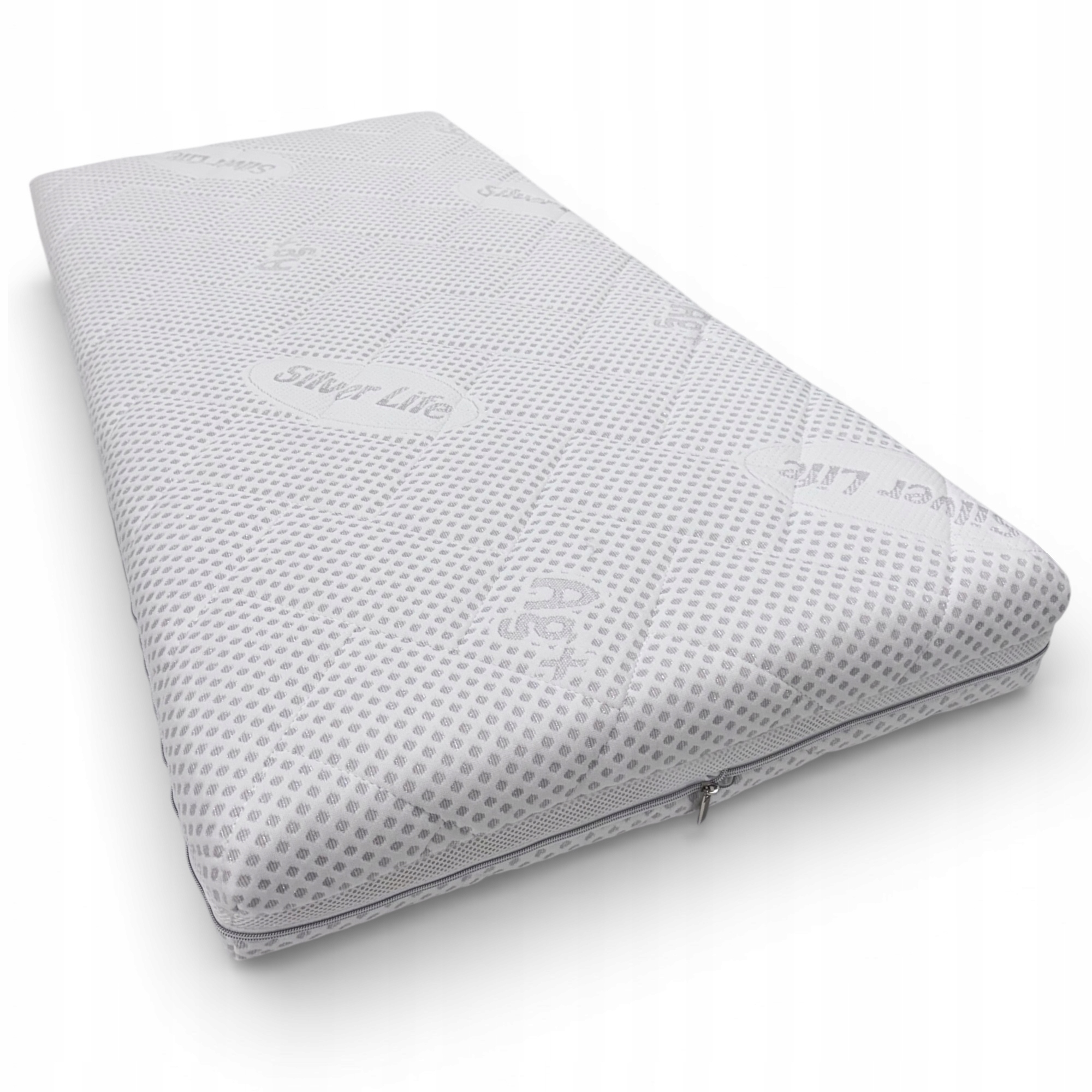 Potah na matrace prošívaný 3D síťovaný stříbrný zip 120x200 Silver Life