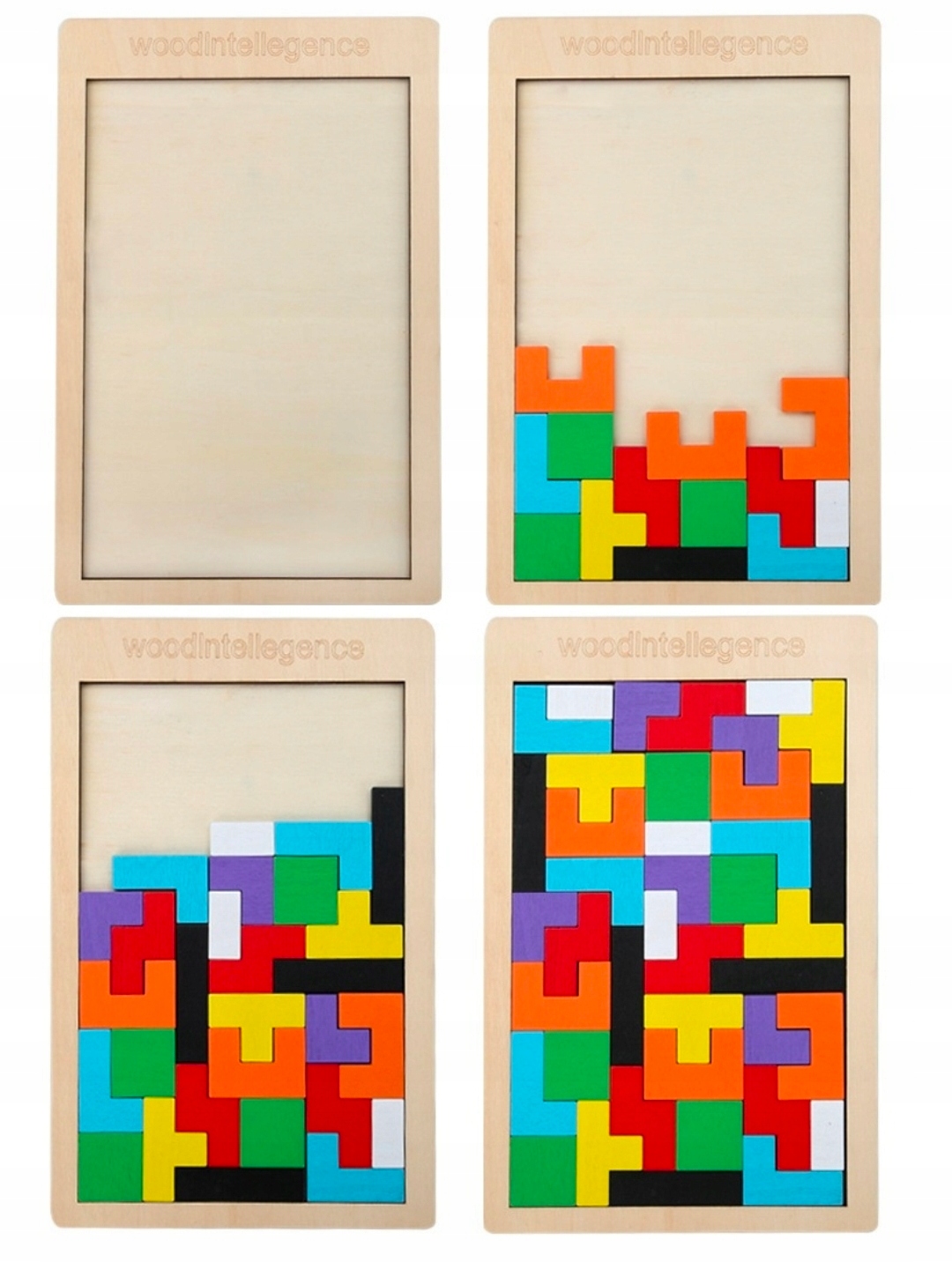 KLOCKI DREWNIANE UKŁADANKA TETRIS 40 TANGRAM Marka Pozostałe