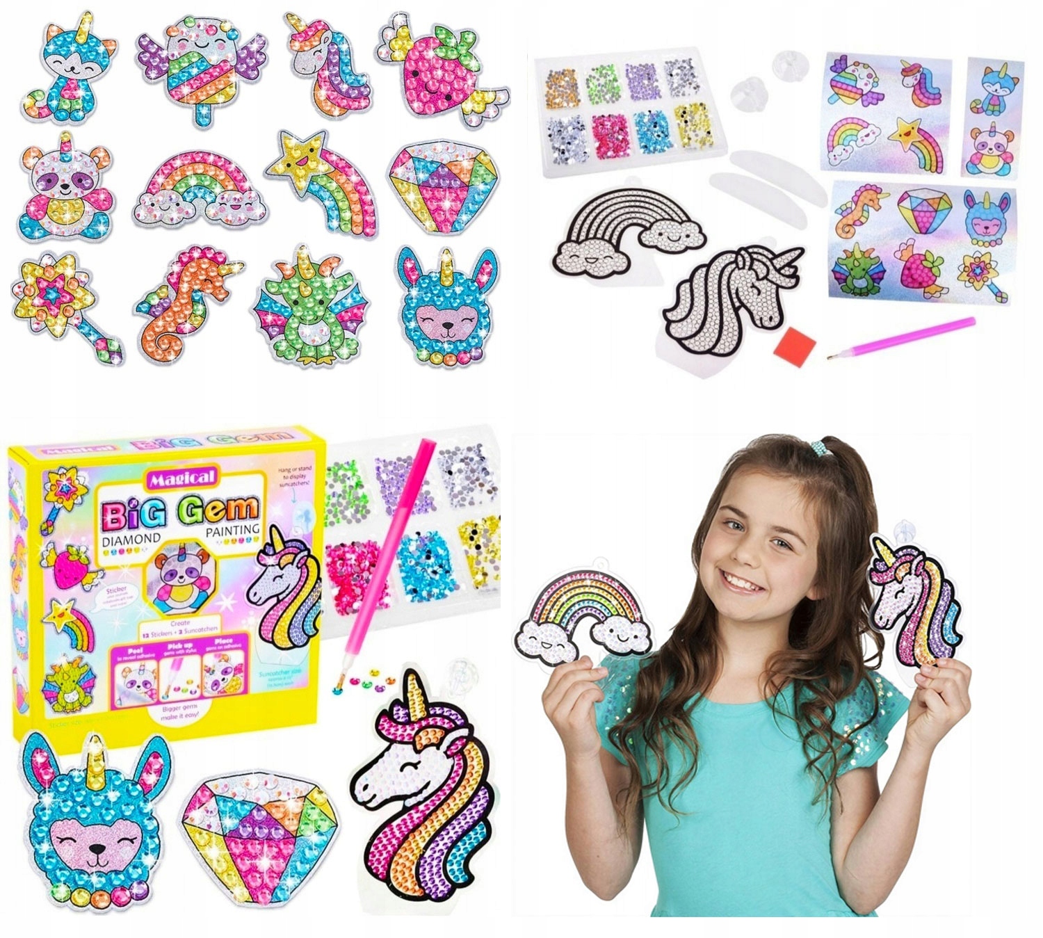 DIAMENT MAGIC BIG GEM MALOWANIE KLEJ ZESTAW 5D 3D