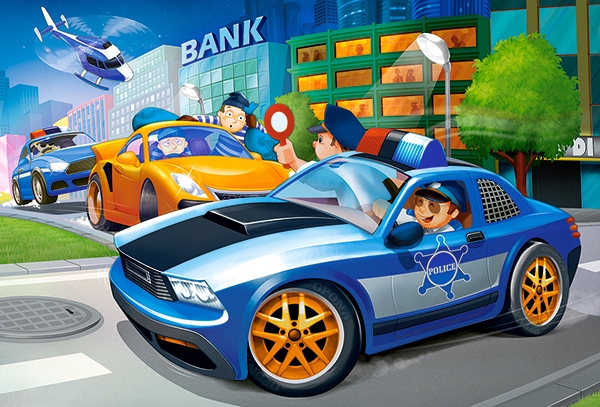 

Puzzle Maxi 40 Policyjny Pościg Auta 4+ Castor