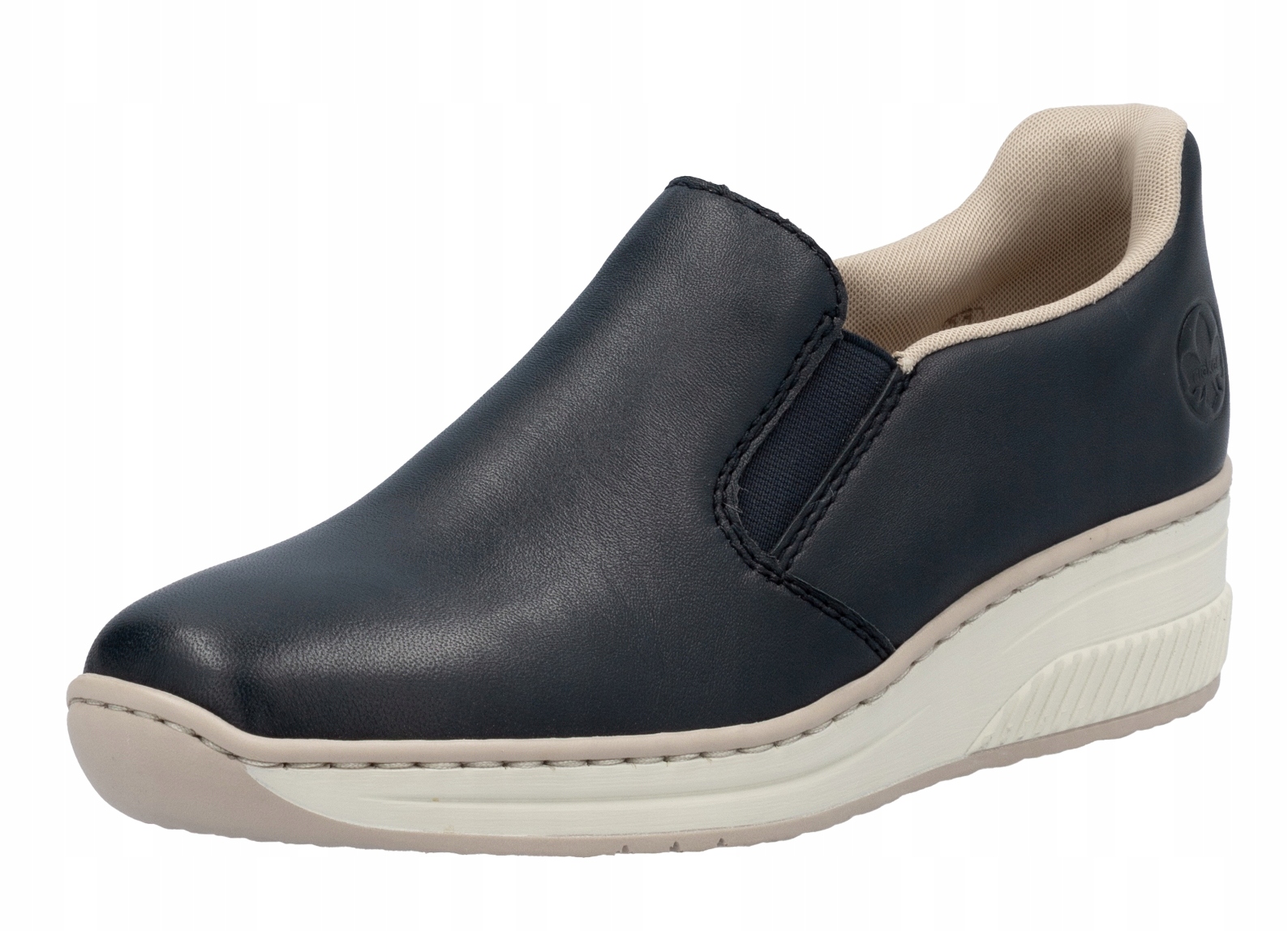 Rieker 48761-14 vel.40 modré dámské kožené polobotky