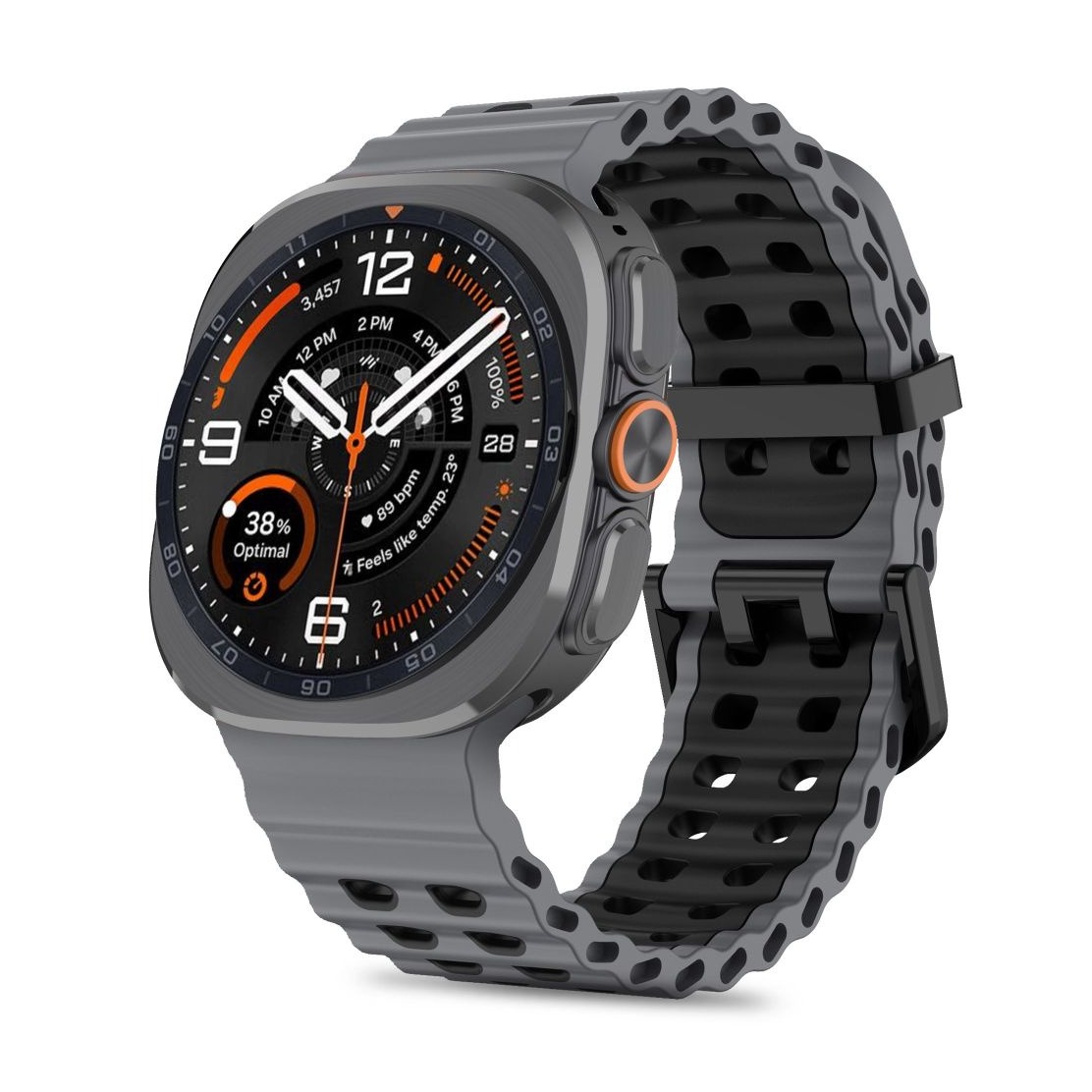Pasek do Samsung Watch Ultra 1 2 Tech-Protect Iconband Pro szaro-czarny