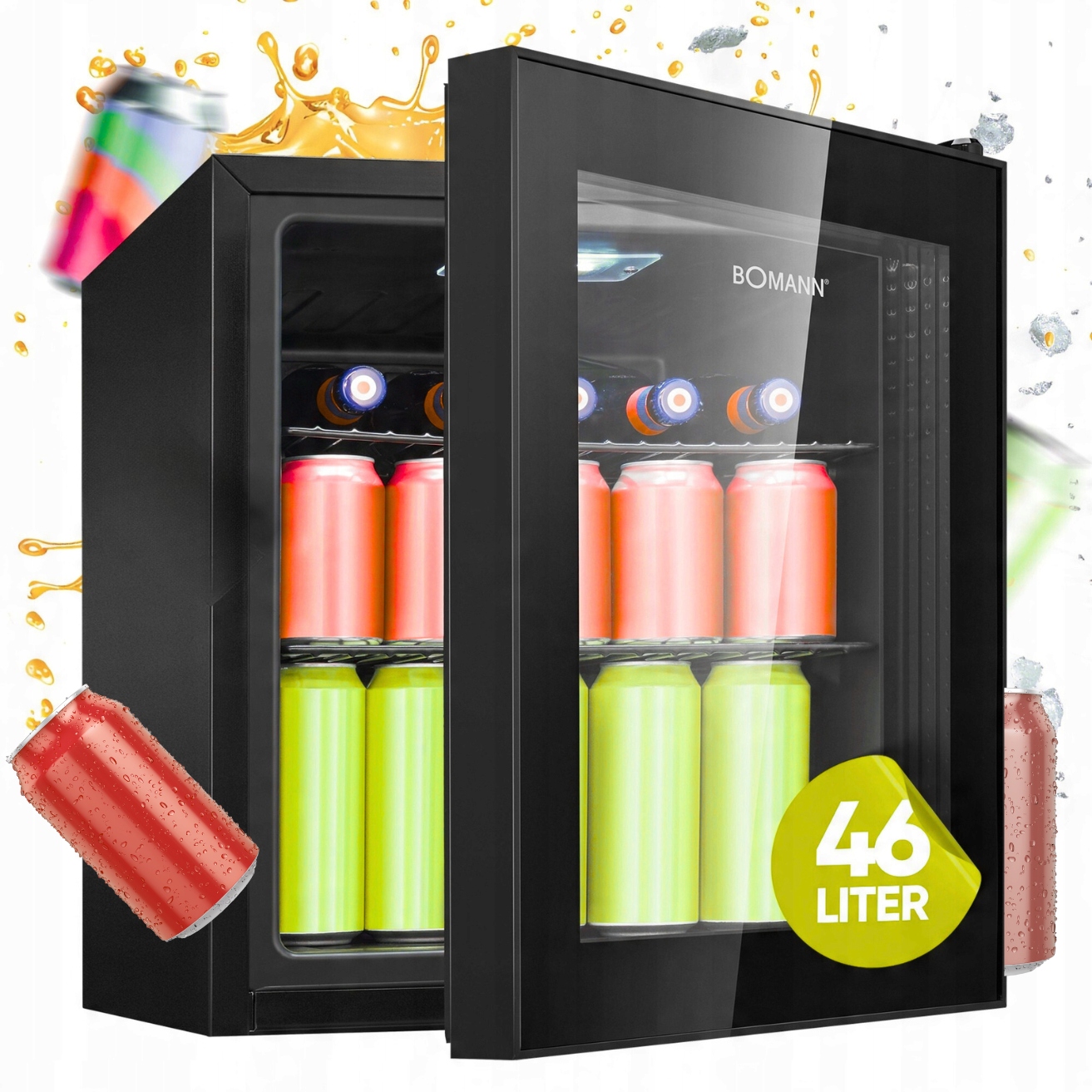 Lodówka Chłodziarka Witryna Chłodnicza Do Napojów Bomann Ksg 7291 Czarna