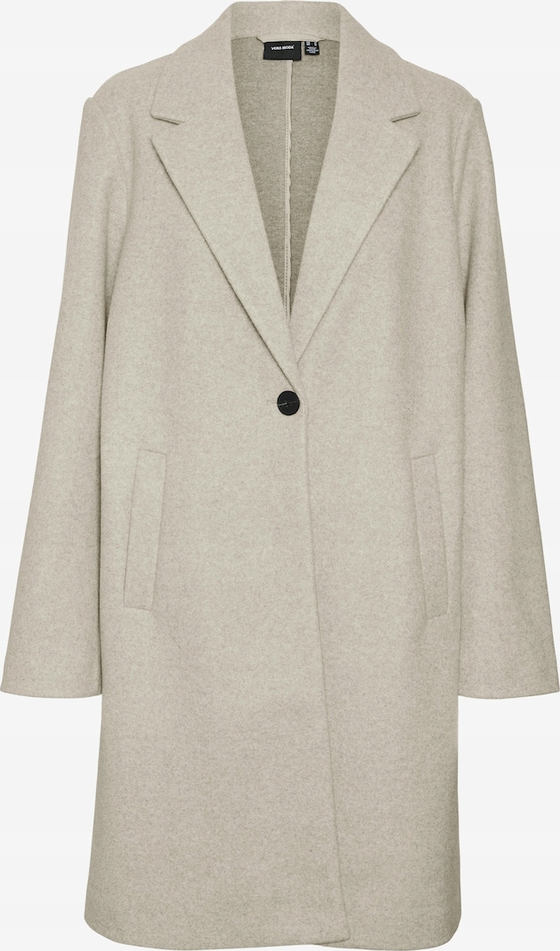 Vero Moda Midi kabát VMVincemari v krémové barvě Xs