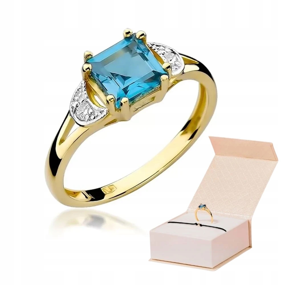 Zlatý Prstýnek S Topazem 1,40 ct PR.585 Diamanty Zlatý Náramek