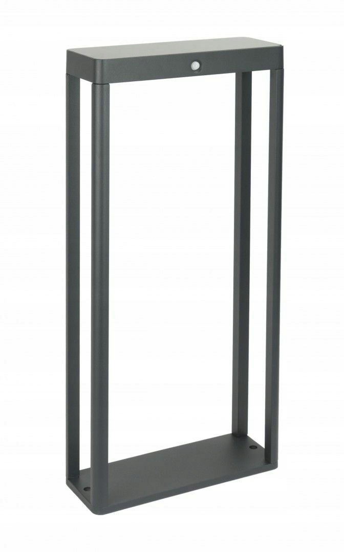 Osvetľovací stĺpik so solárnym nabíjaním, Led, 50 cm, sivý, IP65