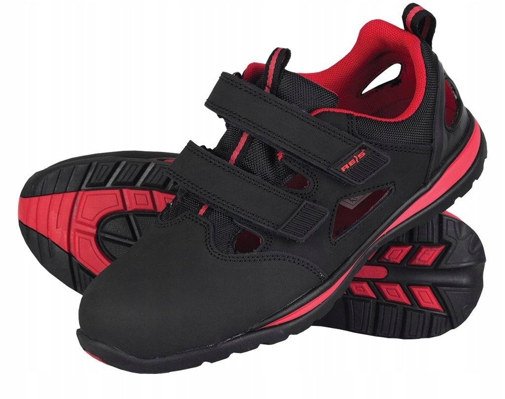 Buty Bezpieczne Reis Brvan-s 40 Czarno-szaro-czerwony