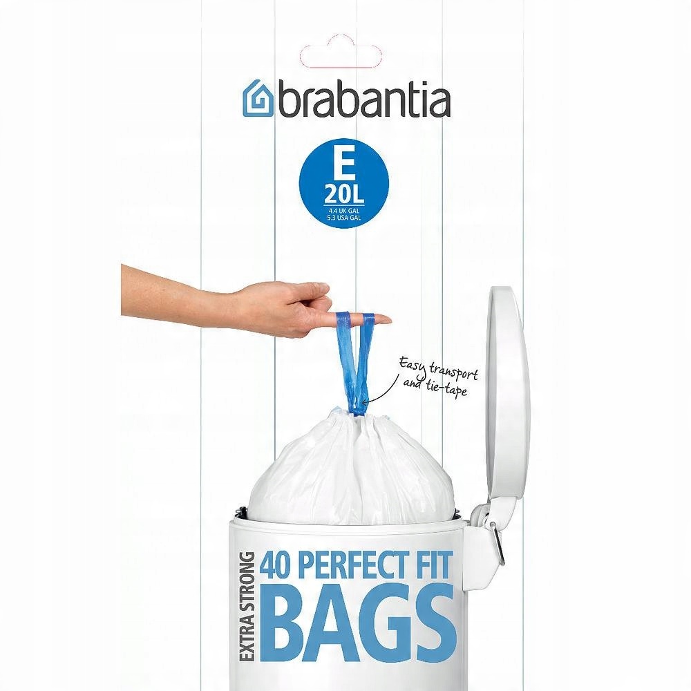 

Worki Na Śmieci 20 l taśma Brabantia Bagsy E 40szt