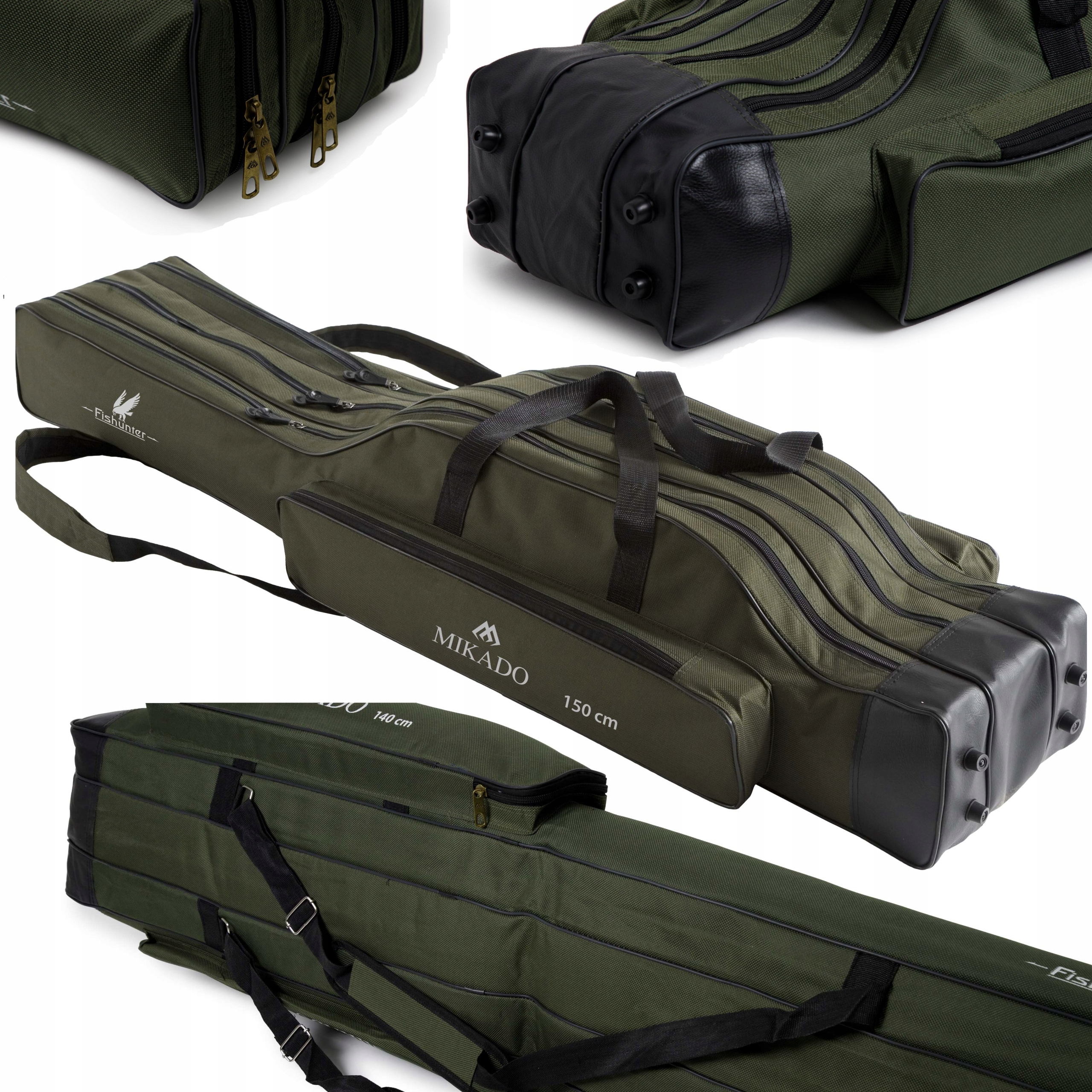 Mikado pokrowiec na 3 wędki 3-komorowy usztywniany 140 cm