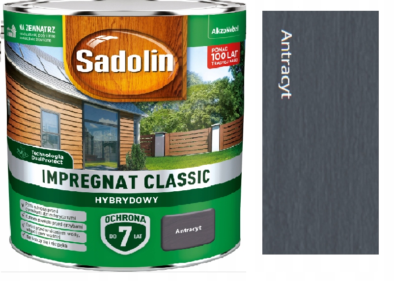 Sadolin Classic Impregnat 4,5L Antracit