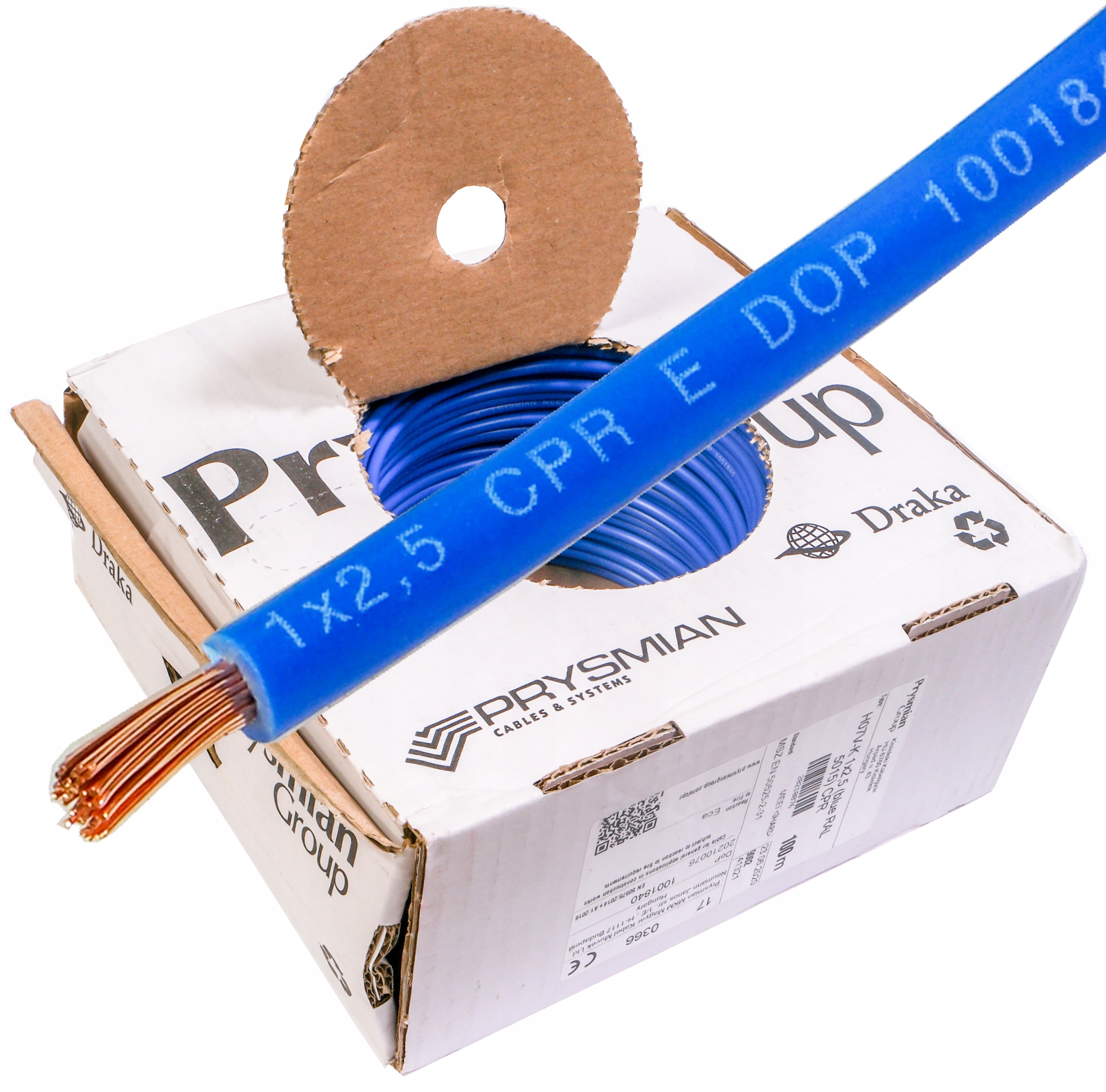 Kábel Lgy 2,5 mm modrý Draka 100 m