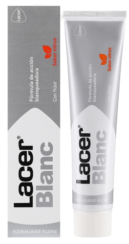 1x Wybielająca pasta do zębów Lacer Blanc cytrusowa z fluorem 75ml