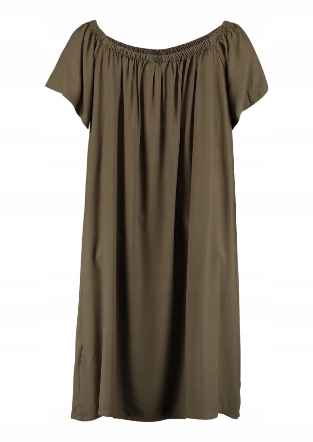 Plus Size Z-one Krátká Šaty Khaki ZO52 50