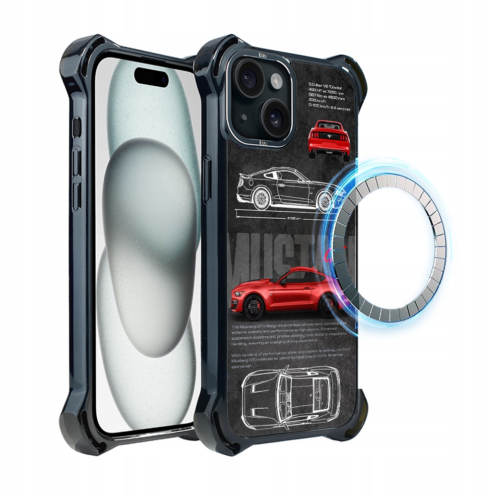 Pouzdro iPhone 15 Plus Ibizu DropGuard Ultra s MagSafe, Gt V8 „Coyote“