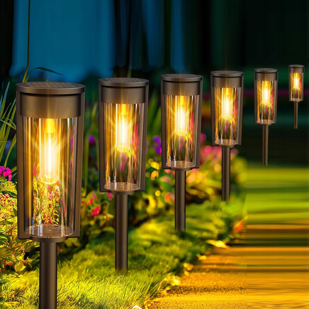 SOLARNE OŚWIETLENIE ŚCIEŻKI OGRODOWEJ - CIEPŁE ŚWIATŁO - 6 SZT - SL1140