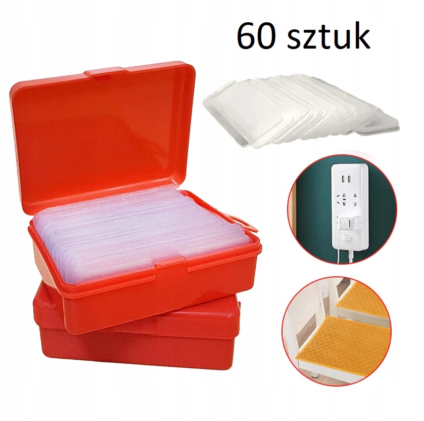 

Taśma dwustronna wielokrotnego użytku 60 sztuk