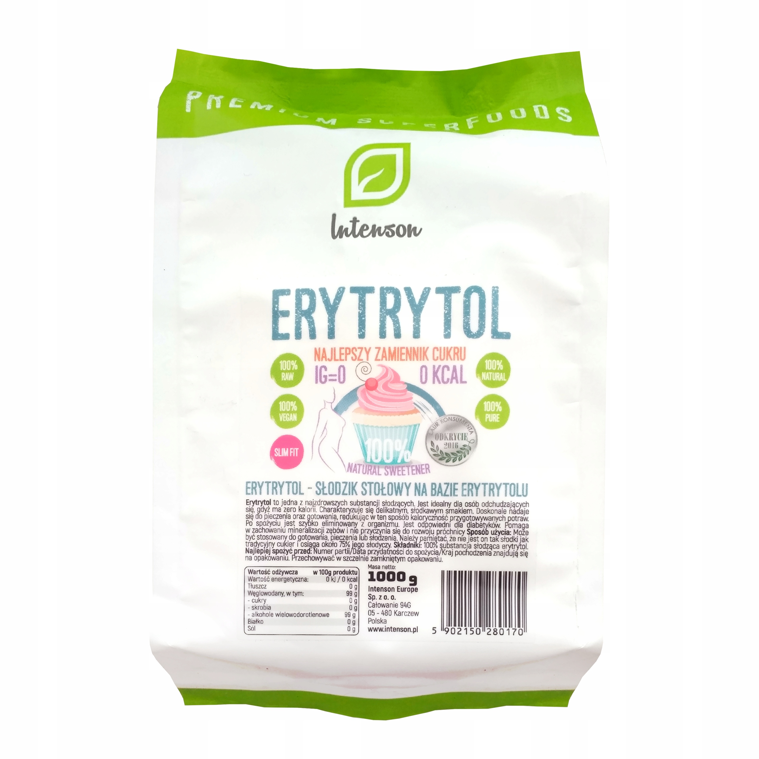 Levně Intenson Erythritol 1000 g