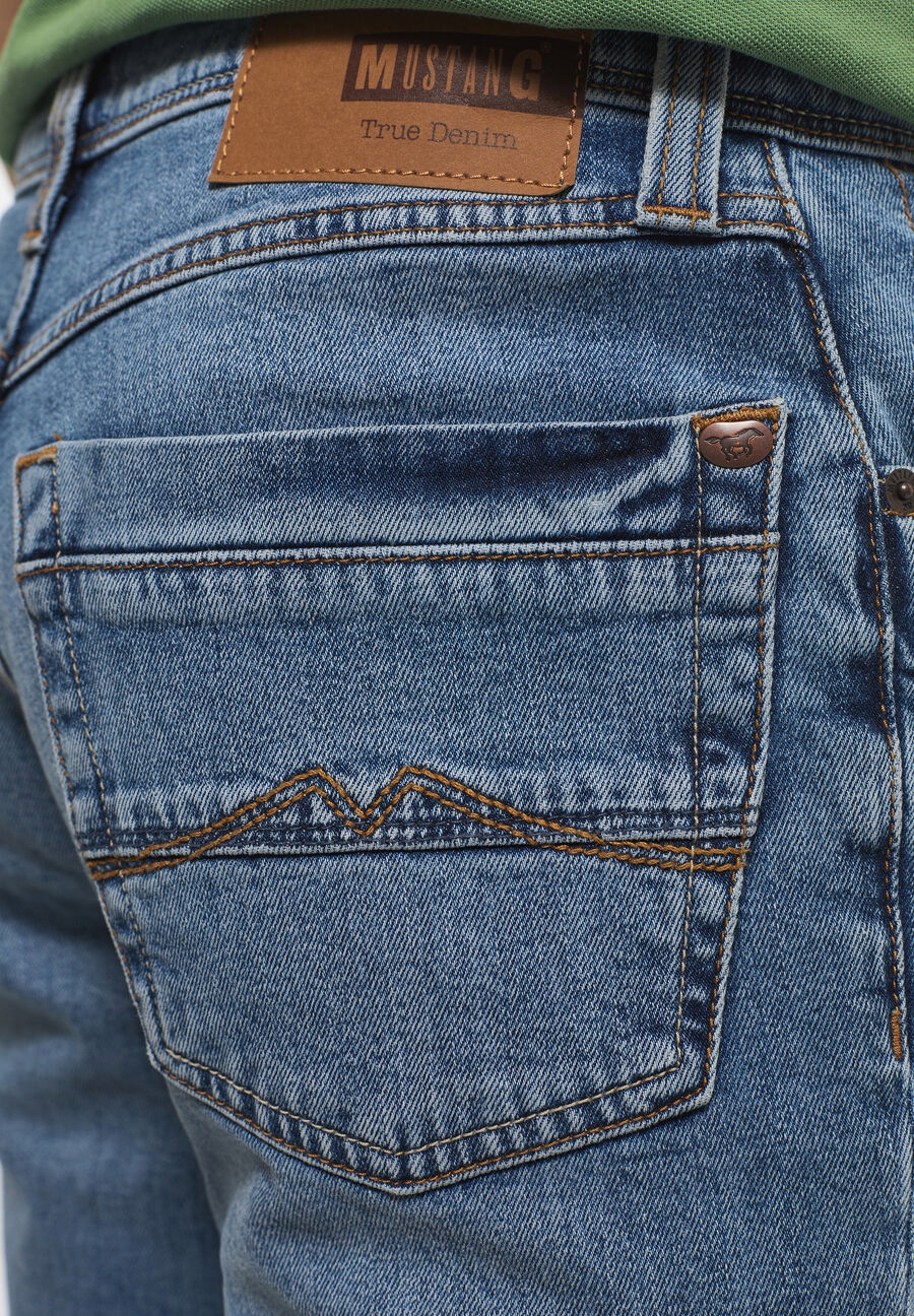 MUSTANG WASHINGTON MĘSKIE SPODNIE JEANSOWE W38 L30 Kolor niebieski