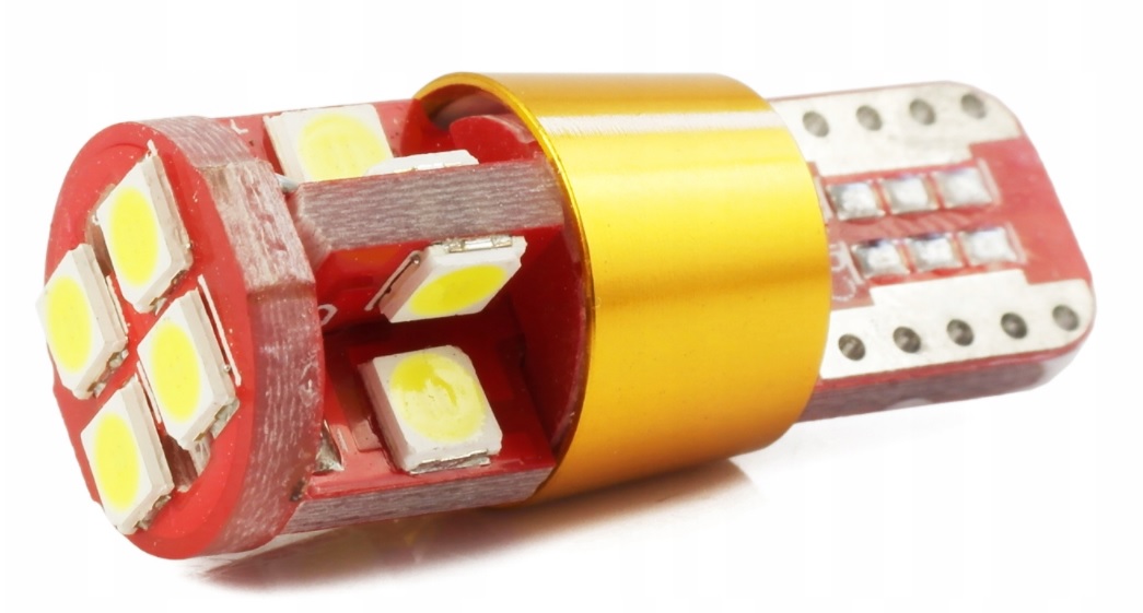 

W5W Led 12 Smd 3030 T10 Canbus Can Bus Gold 450 lm