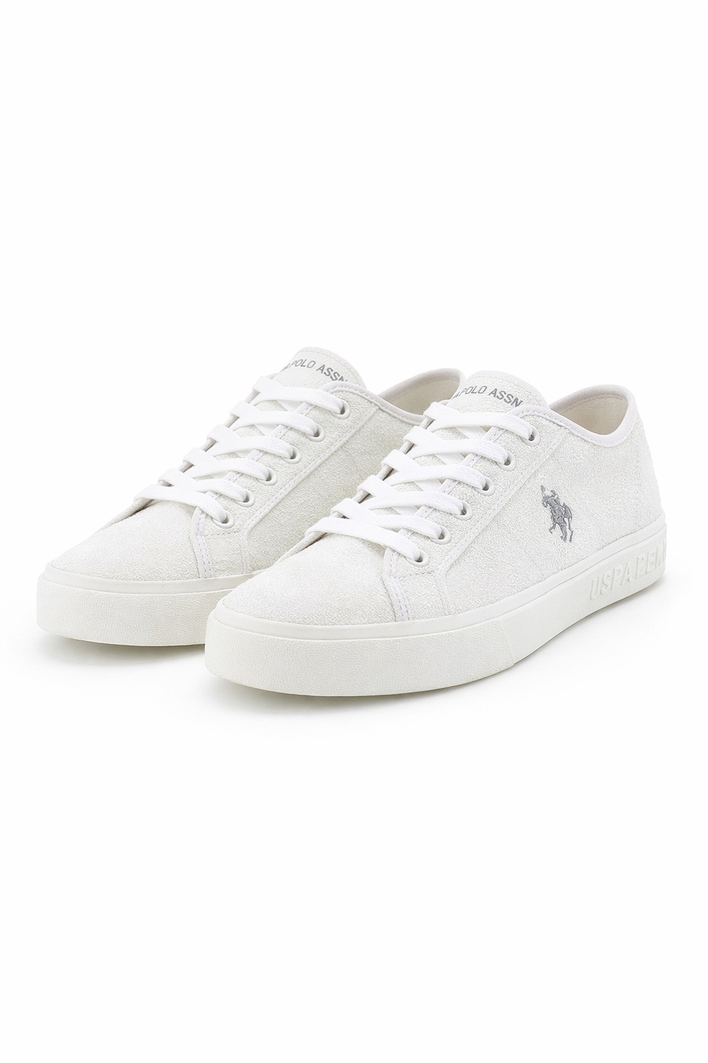 U.s. Polo Assn Bílé Sportovní Tenisky Z Tkaniny S Logem 38 I3C