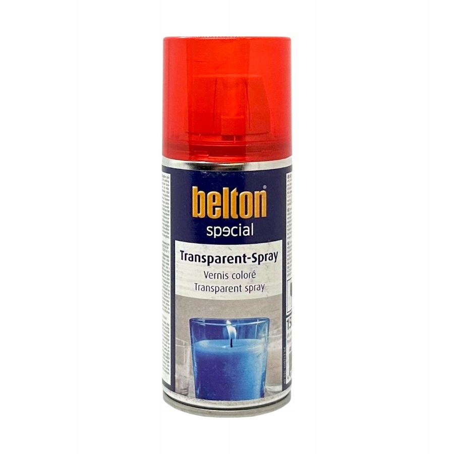 Belton Transparentny lakier do malowania szkła spray Czerwony 150ML