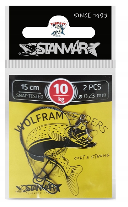 2 x PROFESJONALNY PRZYPON WOLFRAMOWY 15cm- 10kg DL