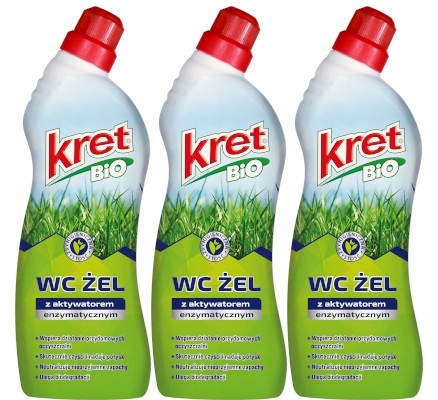 

Kret Bio Żel Wc do Toalet Eko z aktywatorem 3x 750