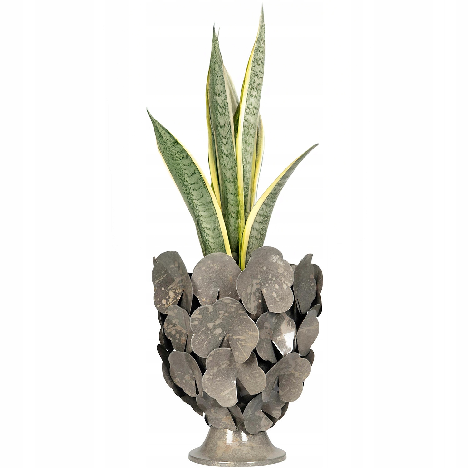 Kovová Kvetináčka Na Nožičke H 30 cm Dekoračná Obal Na Kvetináč Dekoračná, priemer 27 cm Loft