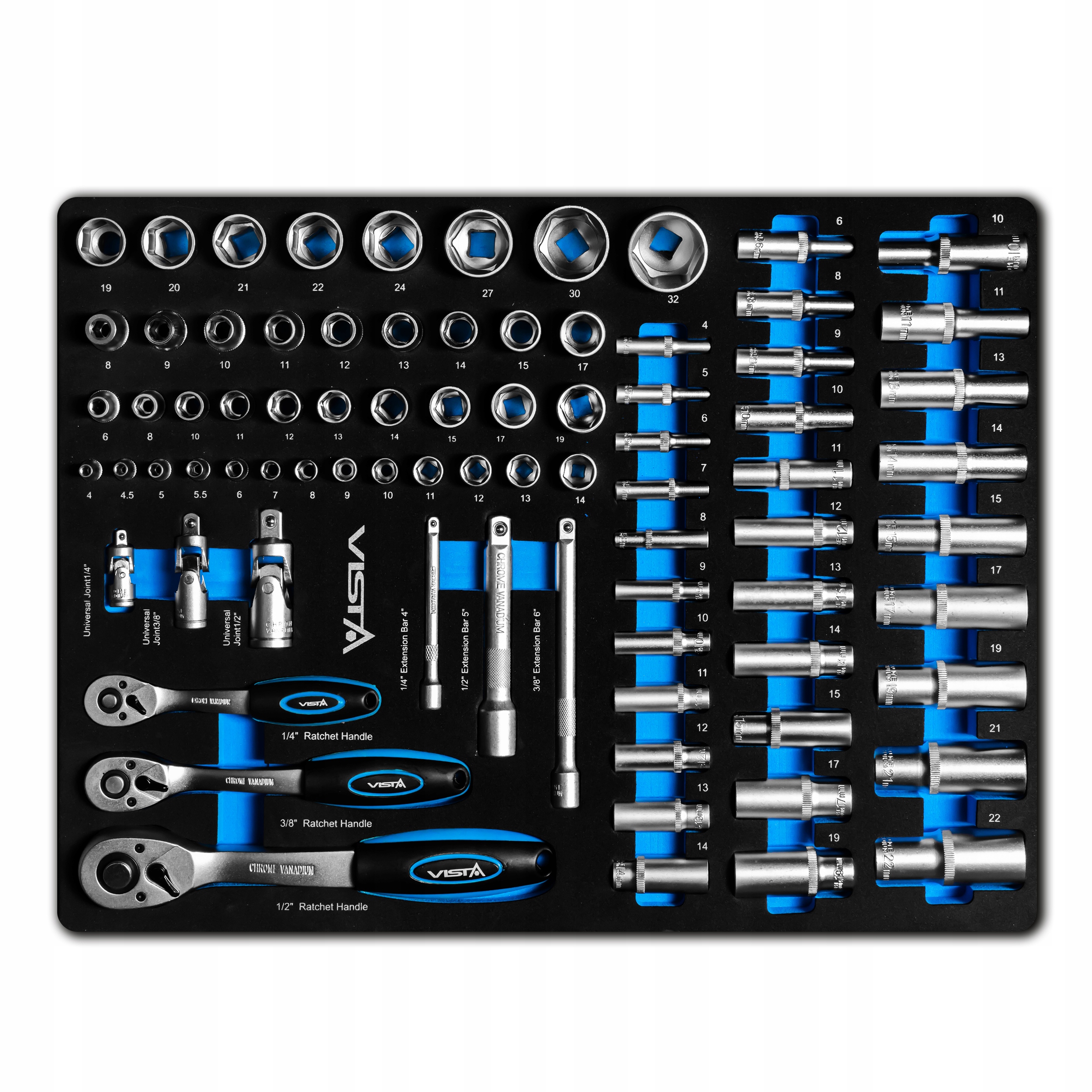 SZAFKA NARZĘDZIOWA WÓZEK WARSZTATOWY ViSTA 250el. Liczba szuflad 7