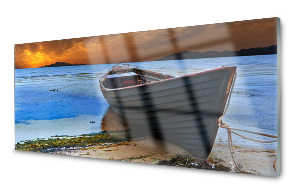 

Panel szklany do kuchni Łódź Morze Plaża 125x50