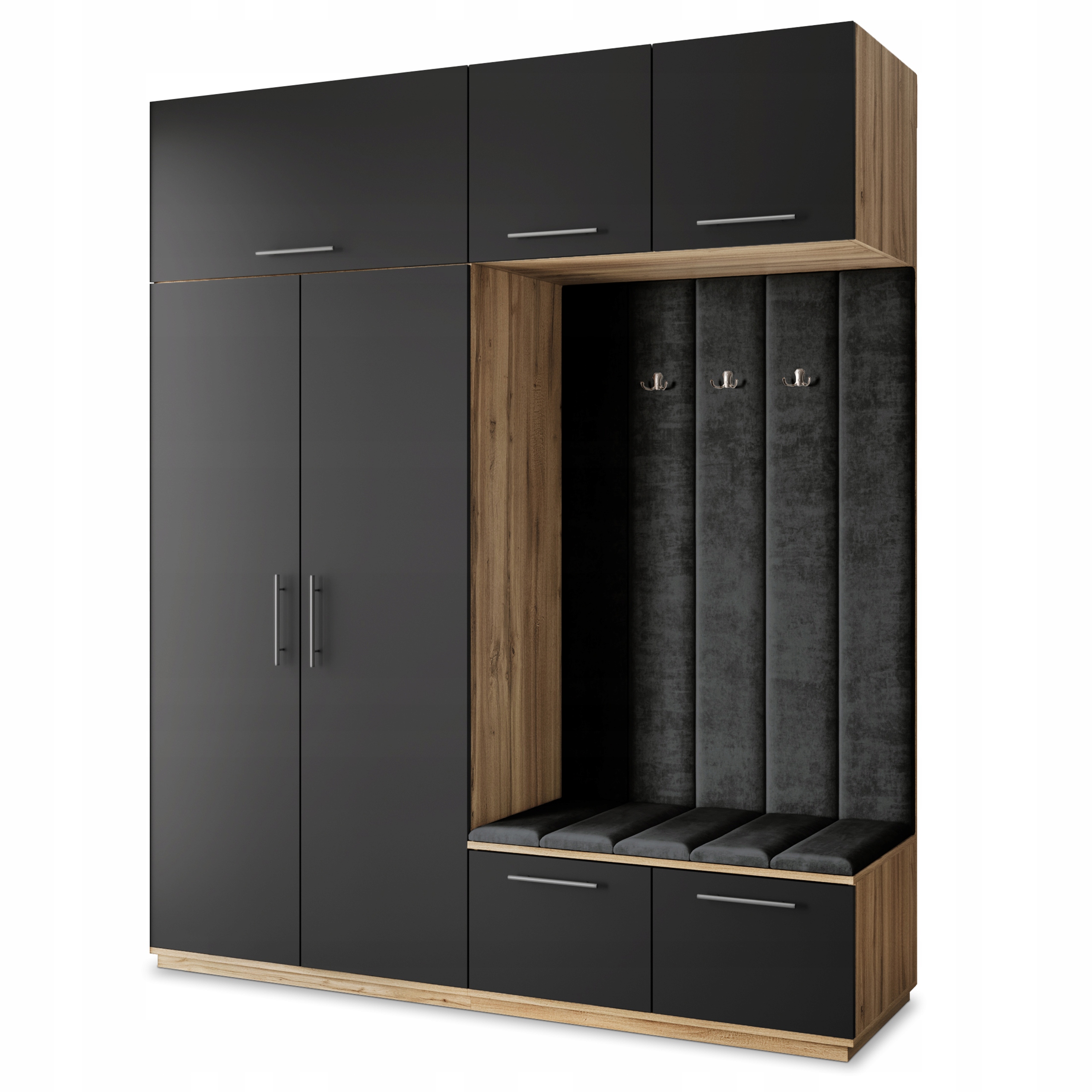 Šatní skříň Rema 200/240/60 cm Skříň do předsíně Moderní dub wotan