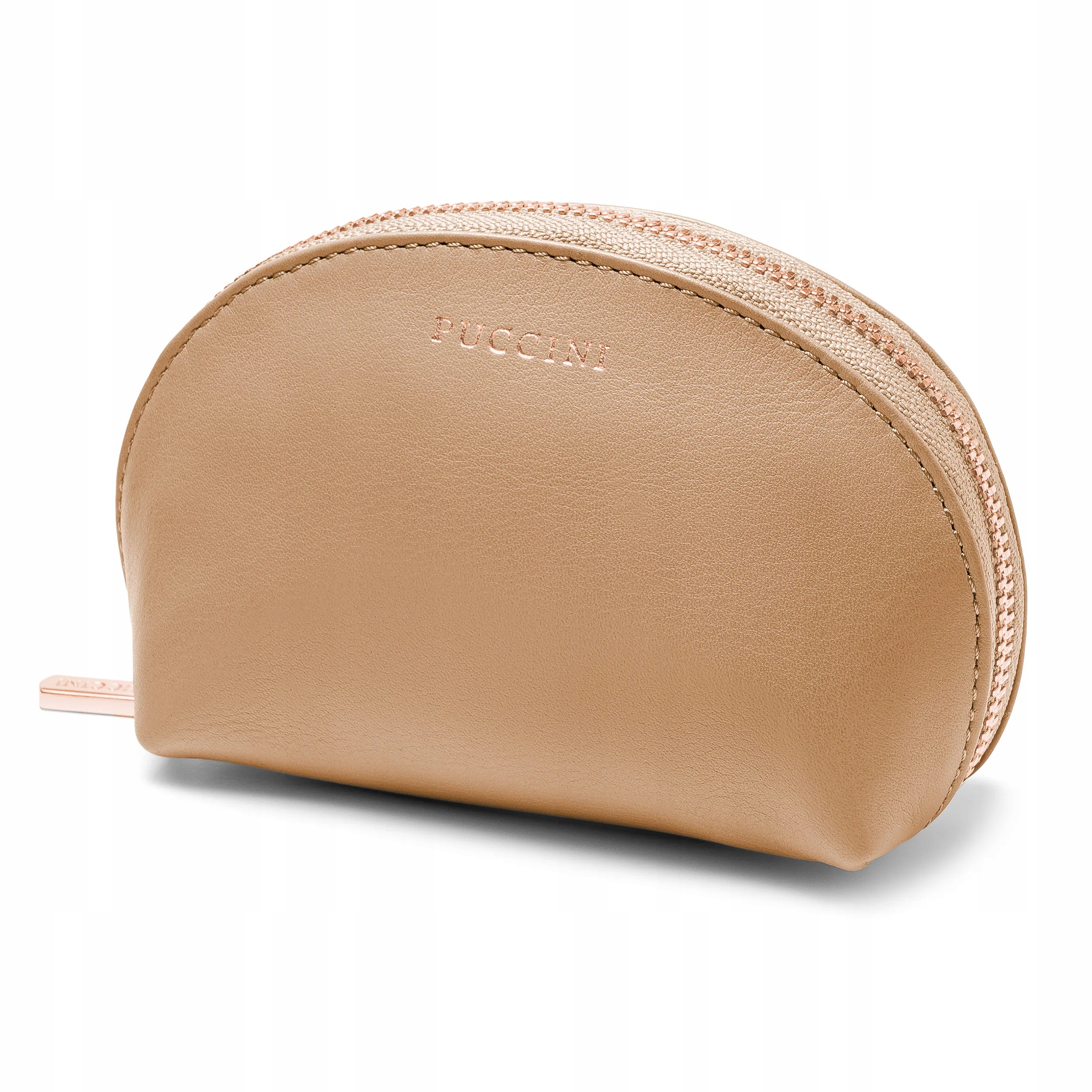Kosmetyczka Damska Podróżna Skórzana Puccini Brązowa ZN92509-2A