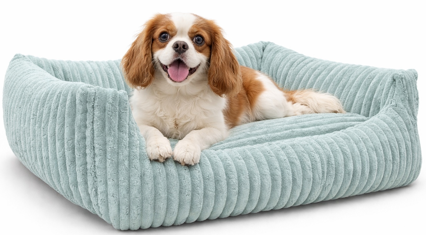 Legowisko łóżko dla psa kanapa 95x75 Sztruks Turkus