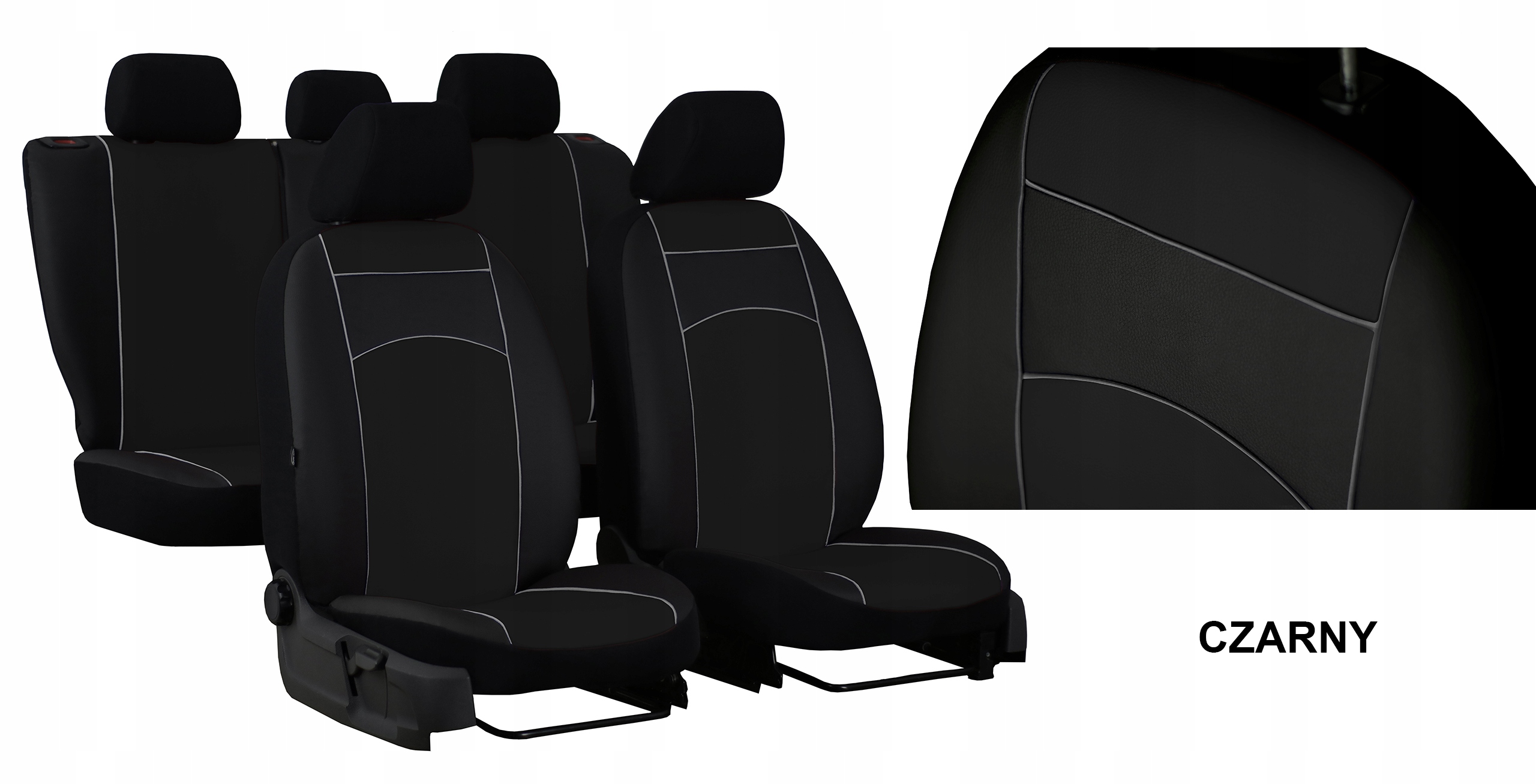 POKROWCE MIAROWE SKÓRA DO MAZDA 5 II 7m Model Skóra Standard