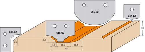 Cmt 615.D2 Nůž Hm Profil 2