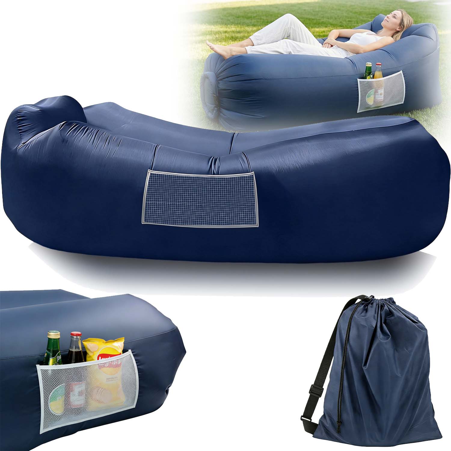 Lazy Bag Rozkládací Nafukovací Pohovka Na Pláže Křeslo Matrace Lehátko Silné