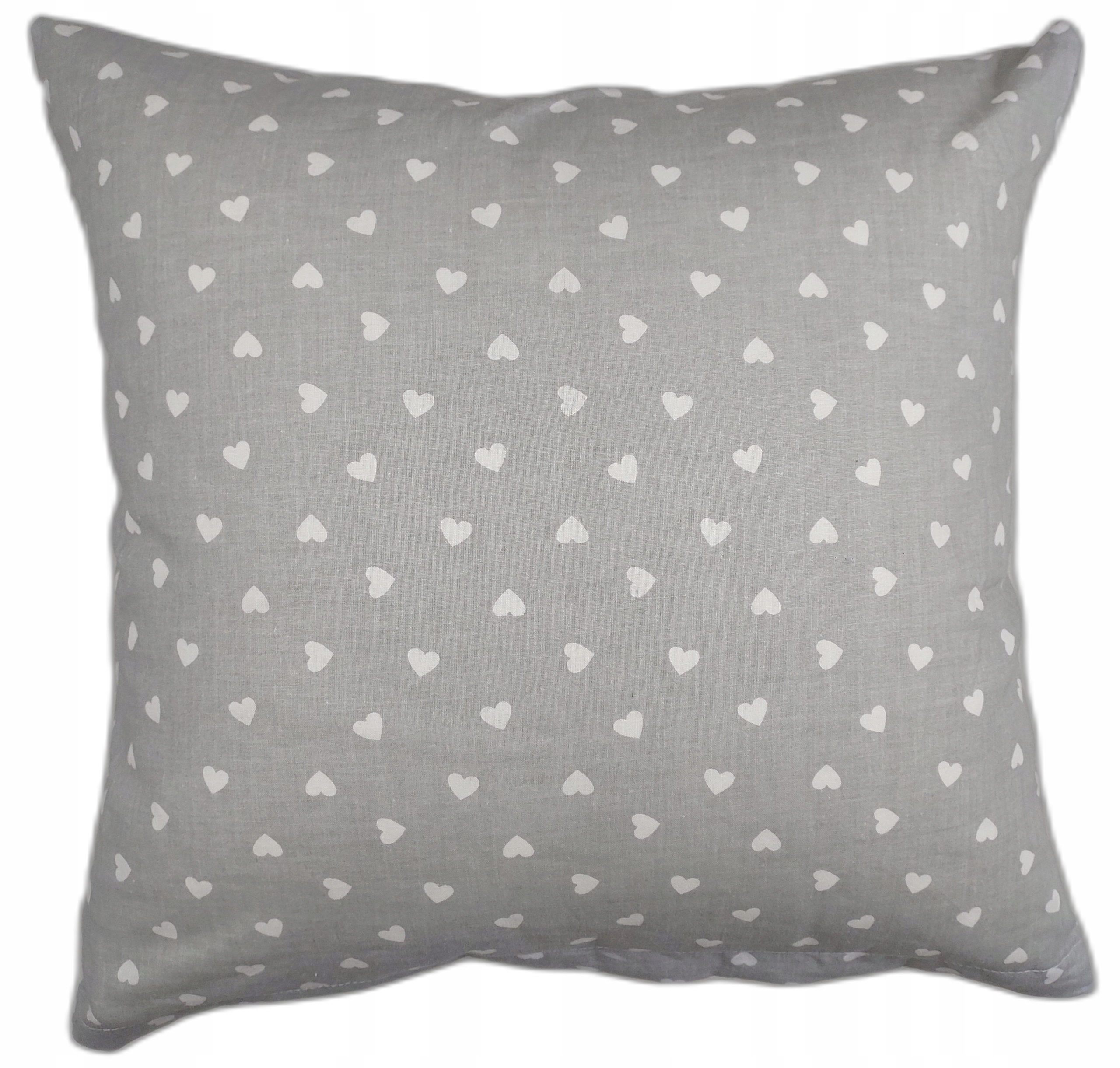POSZEWKA BAWEŁNIANA 40X40 BAWEŁNA 100% SZARA SERCA