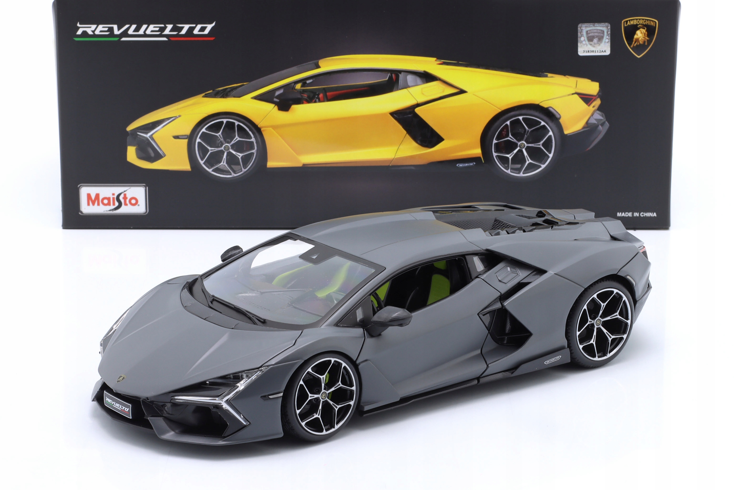 Lamborghini 74X Revuelto Hybrid 2023 Grey Šedá Maisto 1:18 Model Auta